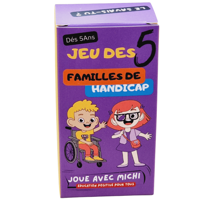 Jeu de cartes des 5 familles du handicap – Sensibilisation inclusive dès 5 ans | 64 cartes éducative